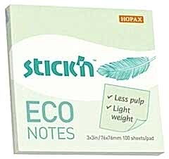 Gıpta Eco Notes Yapışkanlı Not Kağıdı 76x76 100 yp Pastel Yeşil