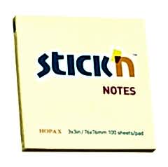 Gıpta Yapışkanlı Not Kağıdı 76x76 100 yp Pastel Sarı