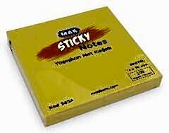 Mas Yapışkan Notluk 76x76 100 yp Pastel Sarı