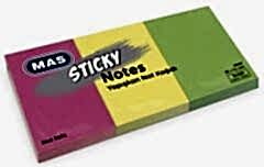 Mas Yapışkanlı Not Kağıdı 3'lü 35x51 Neon Renk